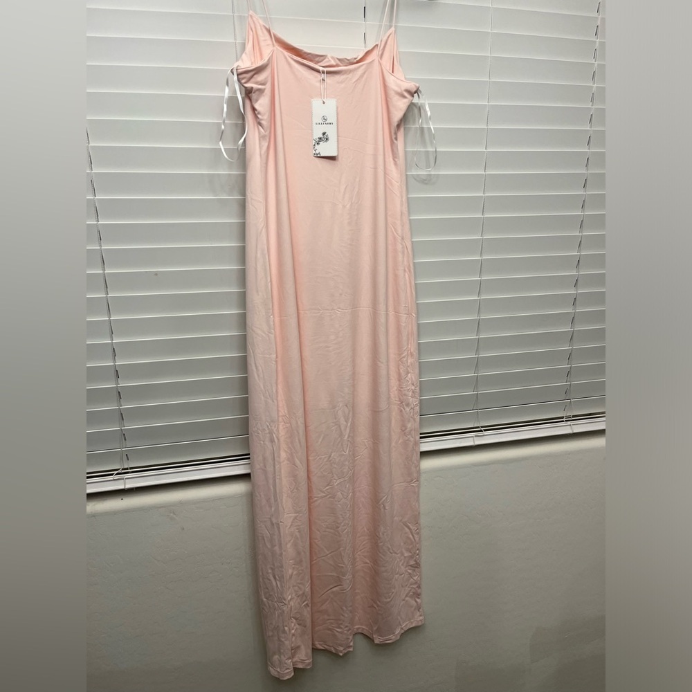 LILLUSORY Womens Summer Casual Slip Dress Spaghetti Strap Bodycon Maxi Size XL - Picture 9 of 9